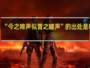 “今之啼声似昔之啼声”的出处是哪里