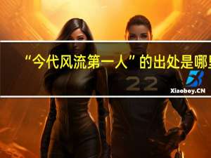 “今代风流第一人”的出处是哪里