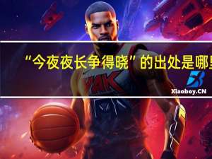 “今夜夜长争得晓”的出处是哪里