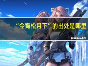 “今宵松月下”的出处是哪里