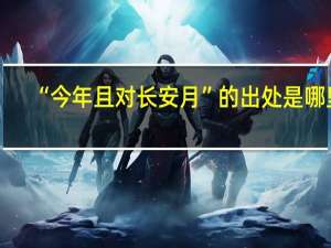 “今年且对长安月”的出处是哪里