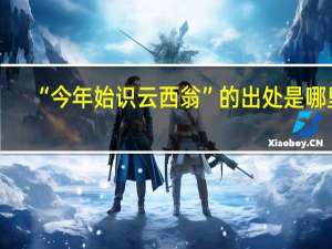 “今年始识云西翁”的出处是哪里