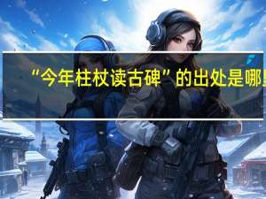 “今年柱杖读古碑”的出处是哪里