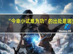 “今幸小试难为功”的出处是哪里