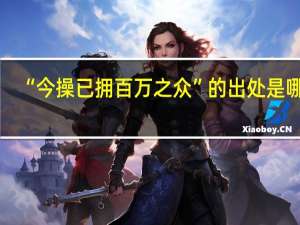 “今操已拥百万之众”的出处是哪里