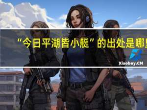 “今日平湖皆小艇”的出处是哪里