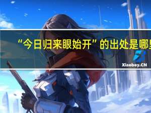 “今日归来眼始开”的出处是哪里