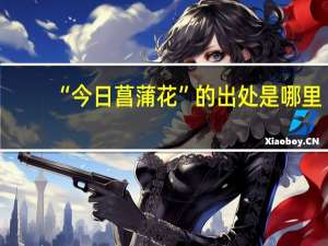 “今日菖蒲花”的出处是哪里