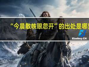 “今晨散帙眼忽开”的出处是哪里