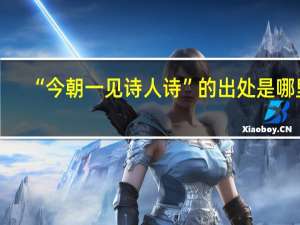 “今朝一见诗人诗”的出处是哪里
