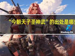 “今朝天子圣神武”的出处是哪里