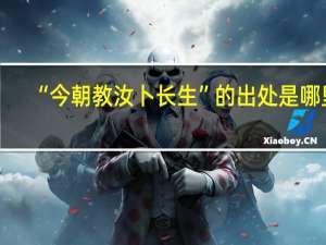 “今朝教汝卜长生”的出处是哪里