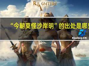“今朝莫怪沙岸明”的出处是哪里