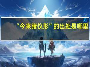 “今来睹仪形”的出处是哪里