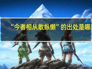 “今者相从敢纵懒”的出处是哪里