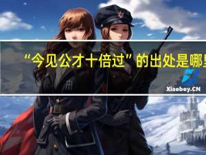 “今见公才十倍过”的出处是哪里