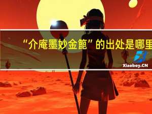 “介庵墨妙金篦”的出处是哪里
