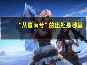 “从夏南兮”的出处是哪里