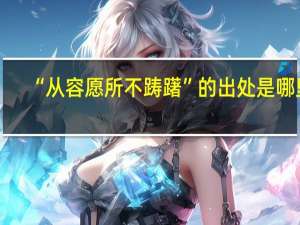 “从容愿所不踌躇”的出处是哪里