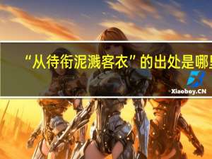 “从待衔泥溅客衣”的出处是哪里