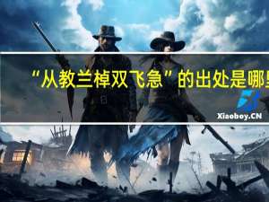 “从教兰棹双飞急”的出处是哪里
