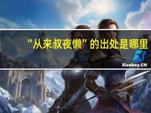 “从来叔夜懒”的出处是哪里
