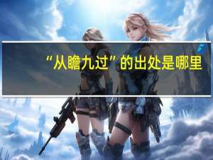 “从瞻九过”的出处是哪里