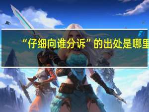 “仔细向谁分诉”的出处是哪里