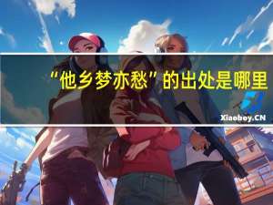 “他乡梦亦愁”的出处是哪里