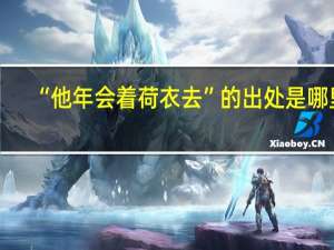 “他年会着荷衣去”的出处是哪里