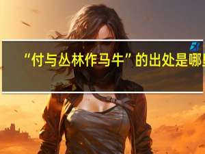 “付与丛林作马牛”的出处是哪里