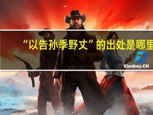 “以告孙季野丈”的出处是哪里