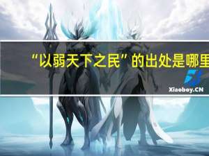 “以弱天下之民”的出处是哪里