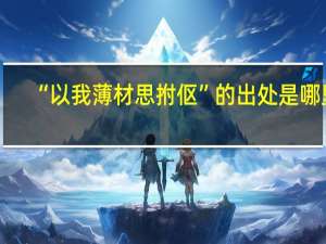 “以我薄材思拊伛”的出处是哪里