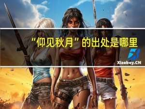 “仰见秋月”的出处是哪里
