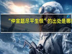 “仲宣题尽平生恨”的出处是哪里