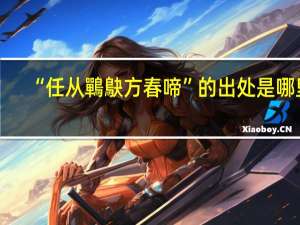“任从鷤鴃方春啼”的出处是哪里
