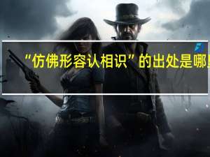 “仿佛形容认相识”的出处是哪里