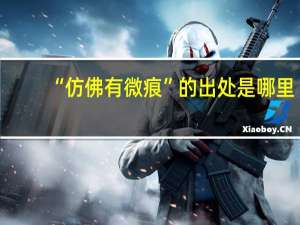 “仿佛有微痕”的出处是哪里