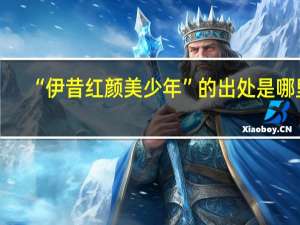 “伊昔红颜美少年”的出处是哪里