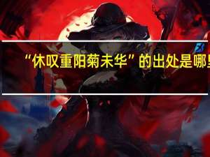 “休叹重阳菊未华”的出处是哪里