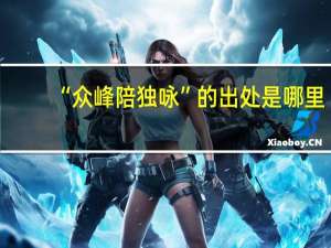 “众峰陪独咏”的出处是哪里