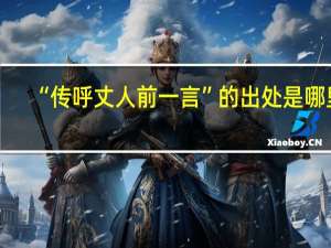 “传呼丈人前一言”的出处是哪里