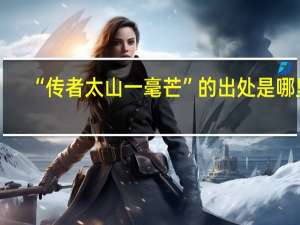 “传者太山一毫芒”的出处是哪里