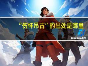 “伤怀吊古”的出处是哪里
