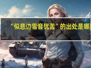 “似悲边雪音犹苦”的出处是哪里