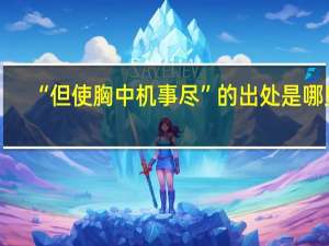 “但使胸中机事尽”的出处是哪里