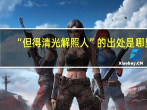 “但得清光解照人”的出处是哪里