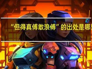 “但得真傅敢浪傅”的出处是哪里
