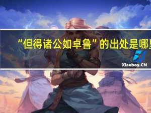 “但得诸公如卓鲁”的出处是哪里